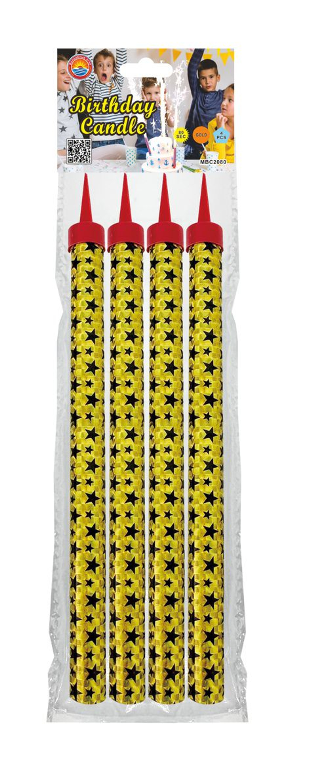 MBC2080 Тортовые свечи 20см. 80 секунд 1/150/4