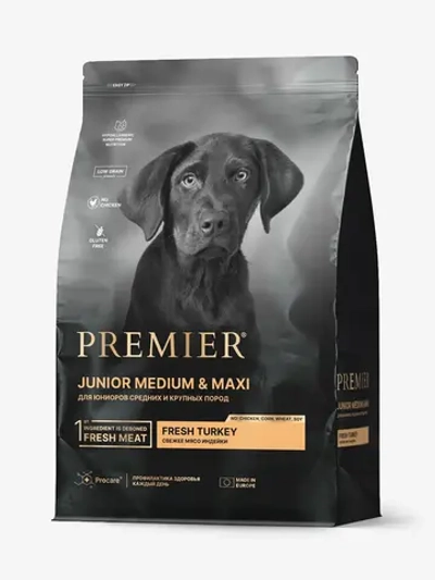 Premier Junior Medium & Maxi для собак средних пород (Индейка)