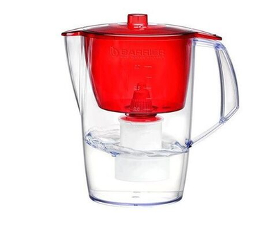 Фильтр для воды кувшин БАРЬЕР Норма, предотвращает накипь, улучшает вкус, календарный индикатор, объем 3,6 л, ресурс 350 л, цвет рубин, кассета Жесткость в комплекте