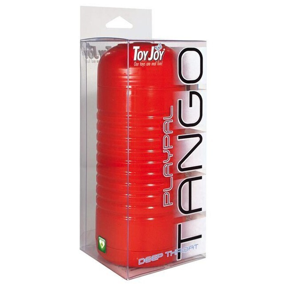 Мастурбатор-рот в пластиковом футляре PLAYPAL TANGO (Цвет: телесный с красным)