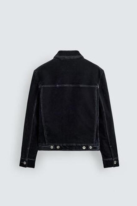 ZARA КУРТКА С ФЛОКИРОВАННЫМ ВЕЛЬВЕТОМ, СИНИЙ