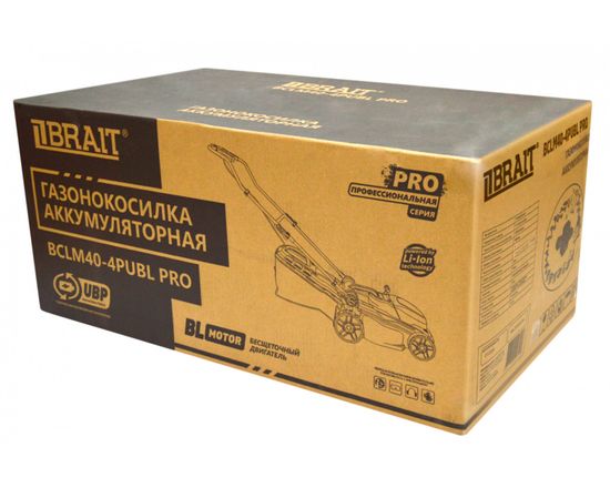 Газонокосилка аккумуляторная BRAIT BCLM40-4PUBL PRO