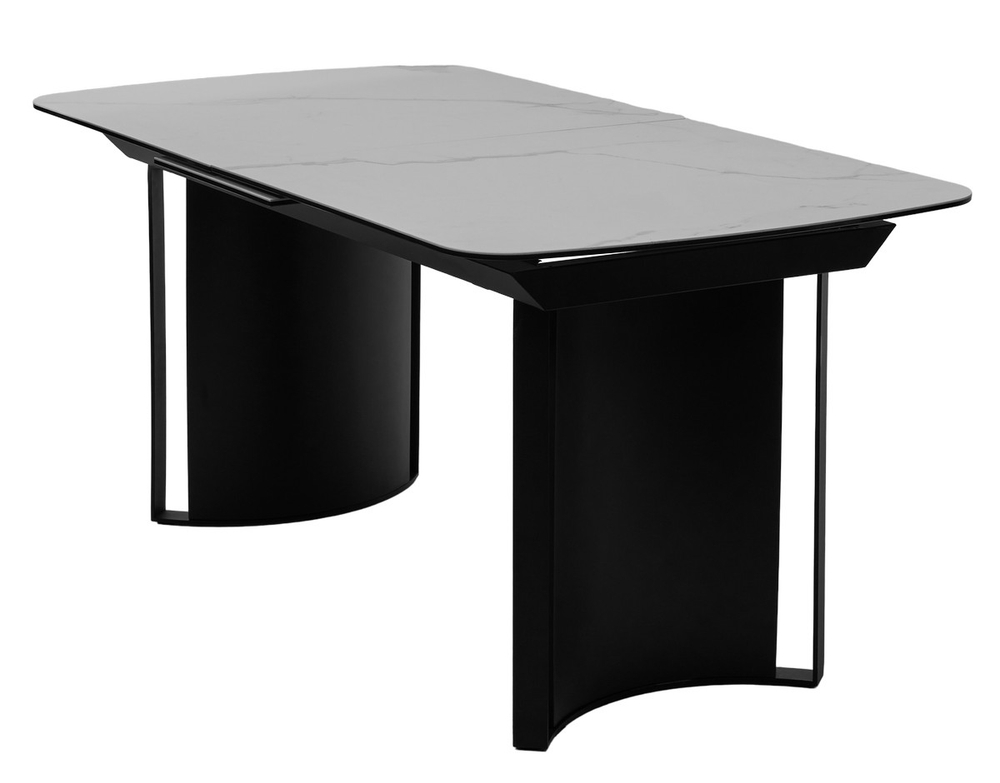 Стол М-City DISAUR Расмус (Rasmus) 160 Tl-45 Белый мрамор, Испанская керамика, Черный