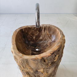 Раковина напольная из окаменелого дерева ODN-04180 (47*41*90 см)