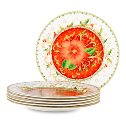 Набор тарелок десертных 6шт 19см Lamart Palais Royal Рождественская звезда