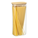 Банка для хранения прямоугольная glass bamboo, 2 л