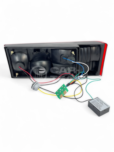 Задние фонари ВАЗ 2108, 2109, 2113, 2114 светодиодные с плавающими поворотниками, красно-серые