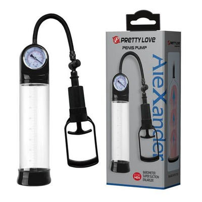 Вакуумная помпа с манометром Penis Pump (Цвет: прозрачный)