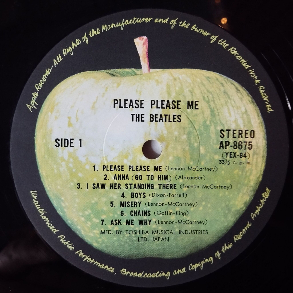 Винтажная виниловая пластинка LP The Beatles Please Please Me (Japan 1973) (No Obi) Twist And Shout