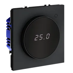 Терморегулятор электронный VOLTUM S70 с индикацией и датчиком, для теплого пола, (графит)