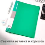 Папка с файлами DELI "Classic" на 30 вкладышей, 0.5 мм, зеленая