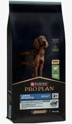 Корм сухой Ягненок, для собак крупных пород с чув пищ Атлетик ProPlan 12+2кг