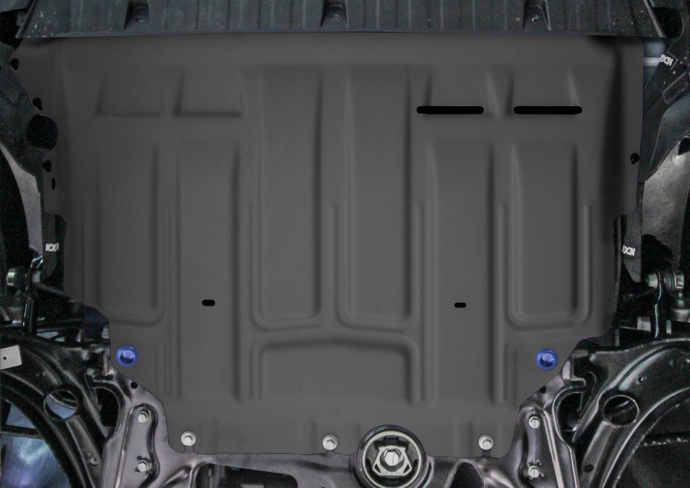 Защита картера и КПП Rival для Skoda Karoq (V - 1.4 (150 л.с.)) 2020-н.в./Skoda Kodiaq (V - 1.4 (125/150 л.с.); 2.0 (180 л.с.)) 2017-2021/Skoda Kodiaq (V - 2.0D (150 л.с.)) (с Webasto) 2017-2021/Volkswagen Taos (V - 1.4 (150 л.с.)) 2021-н.в./Volkswagen Tiguan II (V - 1.4 (125/150 л.с.); 2.0 (180 л.с.); 2.0D (150 л.с.)) 2016-2020/Volkswagen Tiguan II рестайлинг (V - 2.0 (180 л.с.)) 2020-н.в., сталь 1.5 мм, с крепежом, штампованная, 111.5127.1
