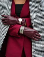 Пальто "Миллиардерша" в гусиную лапку