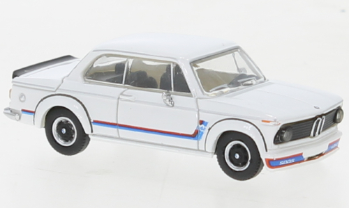 Автомобиль BMW 2002 turbo, белый/Decor., 1973, 1:87
