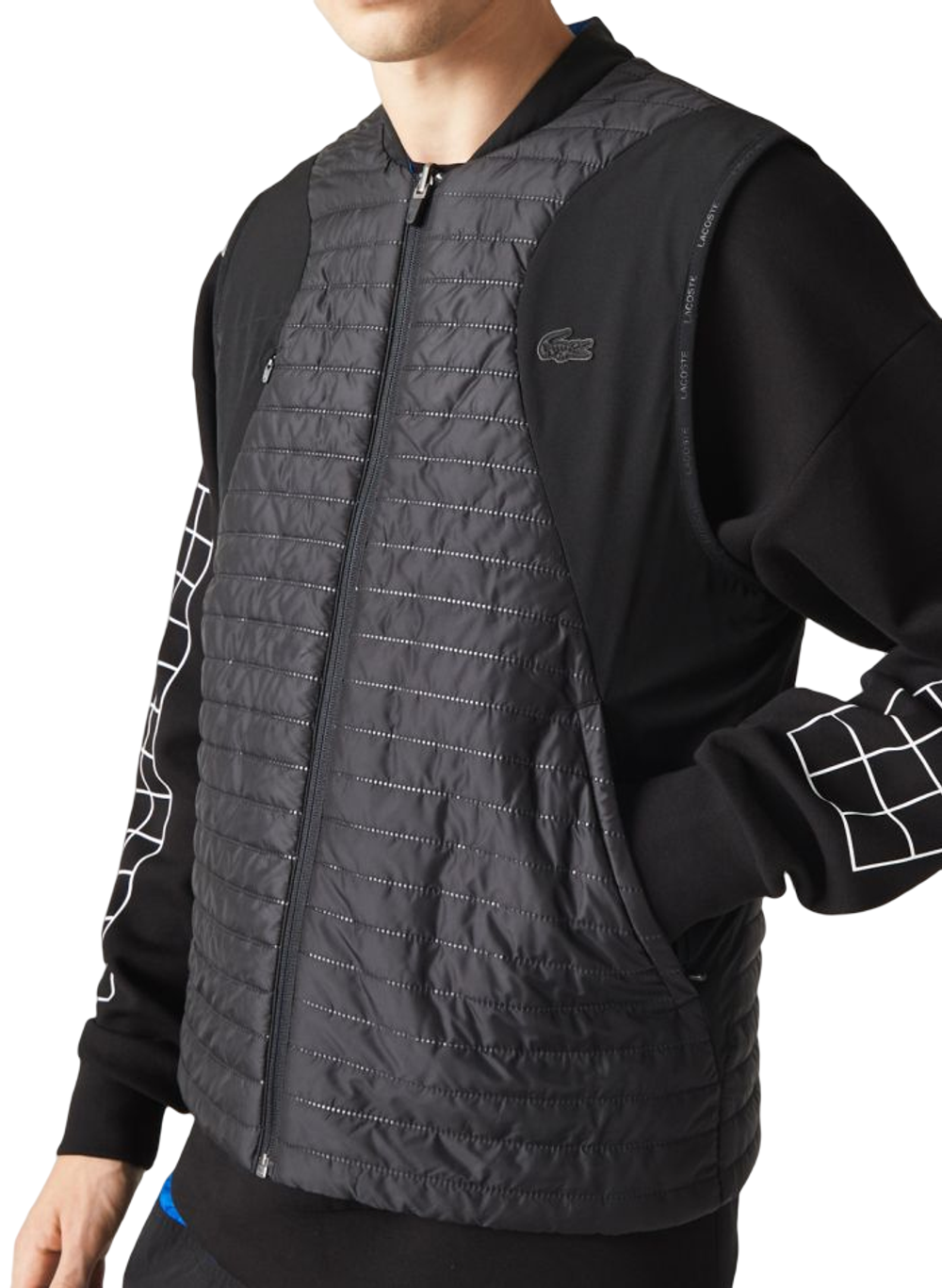 Теннисная жилетка Lacoste SPORT Padded And Reversible Vest Jacket - black/blue