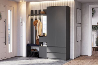 Денвер Прихожая Графит серый