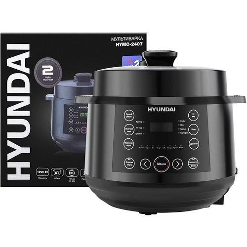 Мультиварка-скороварка Hyundai HYMC-2407, 1000 Вт, 5.7л, черный