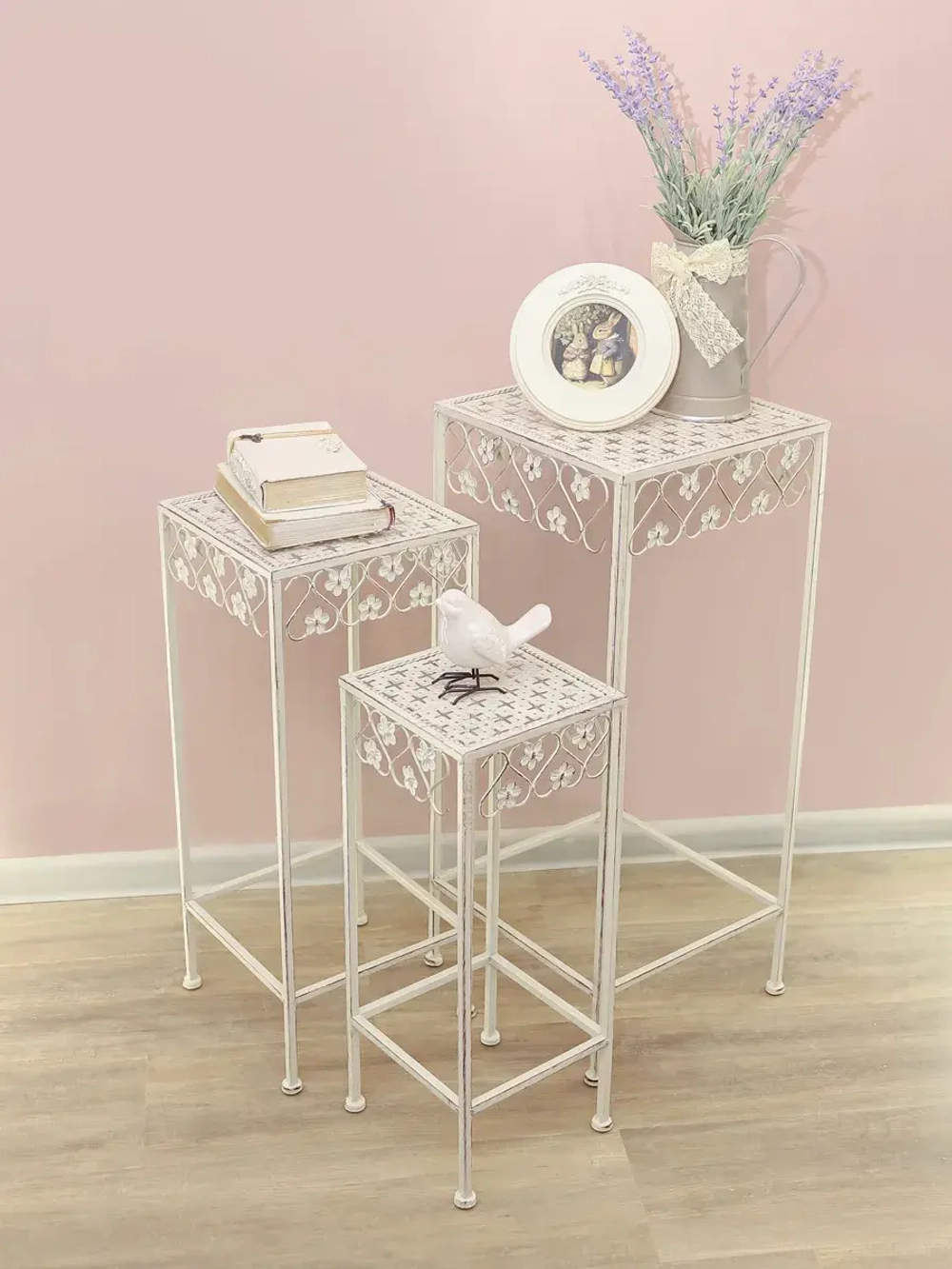 Подставки для цветов напольные металлические "Прованс" 3 шт