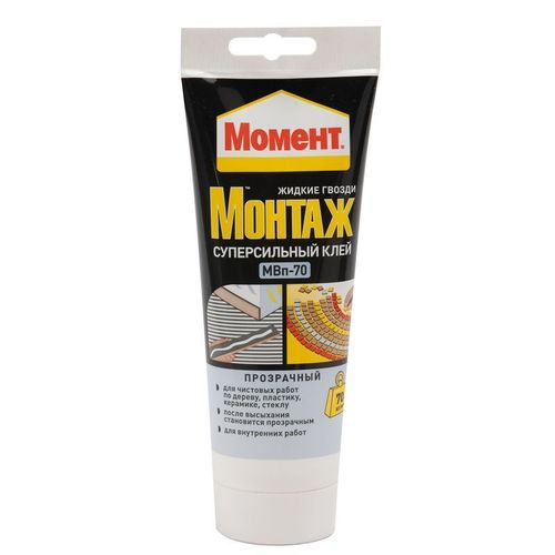 Клей монтажный Момент МВп-70 суперсильный прозрачный 185 гр