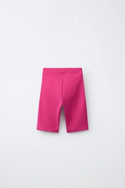 ZARA ОДНОТОННЫЕ ВЕЛОСИПЕДКИ, ЦВЕТ ФУКСИИ