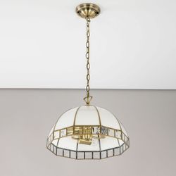 Citilux Шербург-1 CL440132 Люстра витражная подвесная Бронза