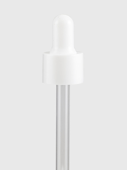 Белая пипетка 18/410 гладкая пластиковая