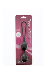 Чёрные вагинальные шарики GOOD VIBES THE PERFECT BALLS (Цвет: черный)