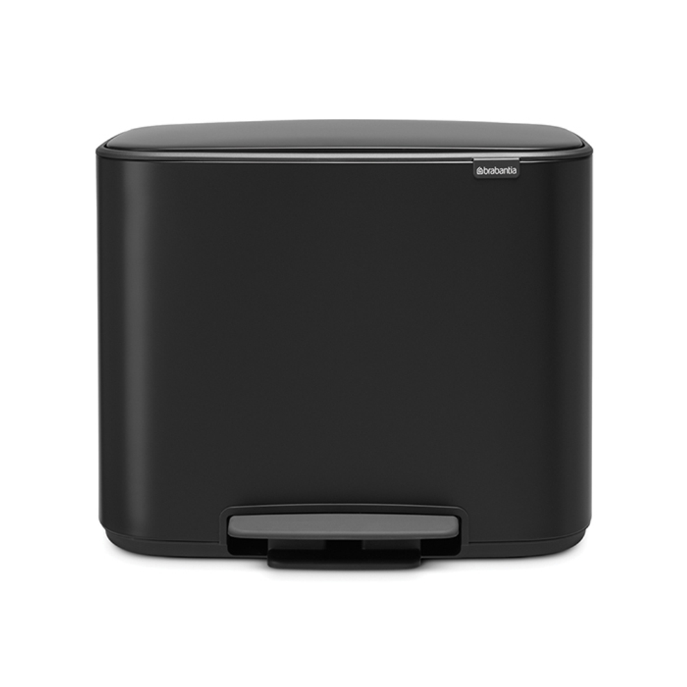 Мусорный бак Bo Pedal Bin 11+23л Brabantia Черный матовый