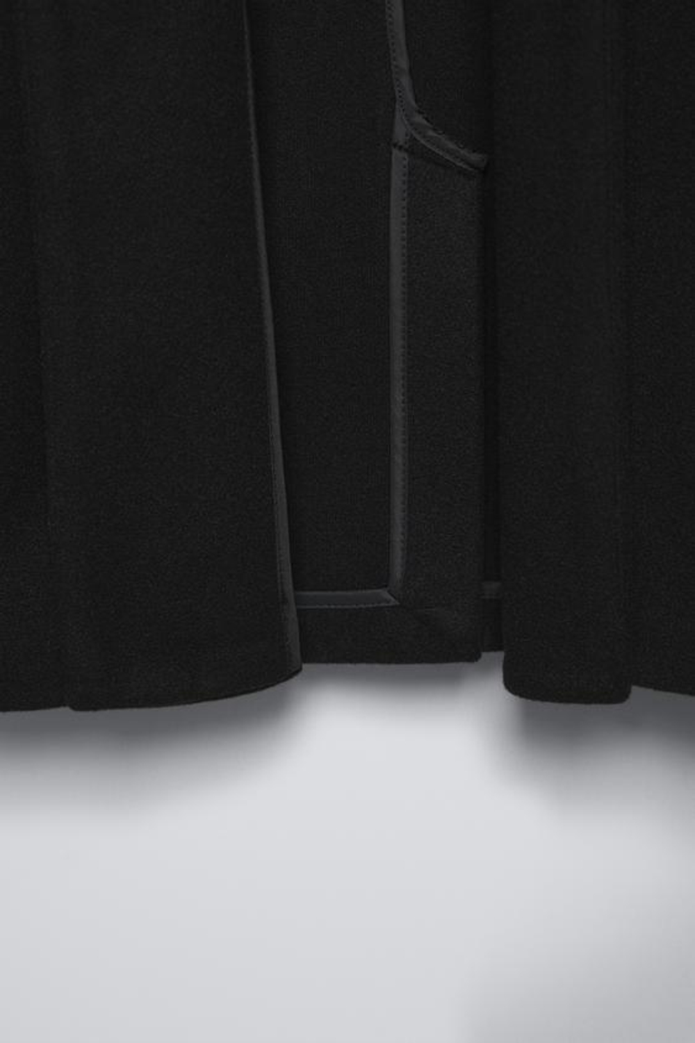 ZARA ДЛИННОЕ ОДНОТОННОЕ ПАЛЬТО, ЧЕРНЫЙ