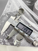 Накладка на пуговицу серебро (клипсы)