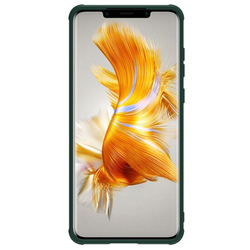 Чехол зеленого цвета (Dark Green) с вставками из нейлонового волокна от Nillkin для Huawei Mate 50 Pro, серия Textured Case S, полуавтоматическая сдвижная крышка