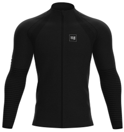 Мужская теннисная кофта Compressport Seamless Zip Sweatshirt - черный