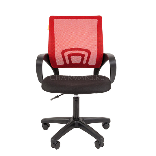 Кресло оператора Chairman 696 LT сетка/ткань красный/черный