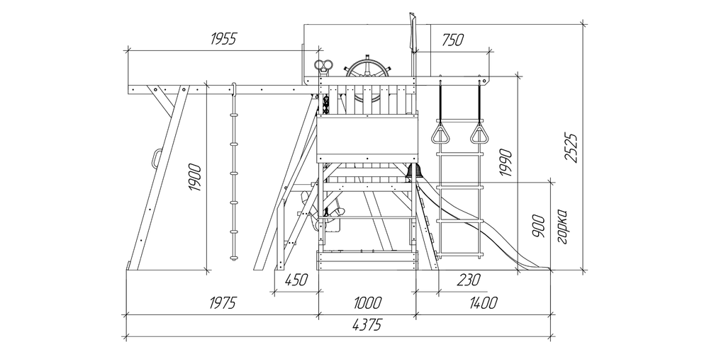 Детская площадка Савушка Тусун - 9 (синий)