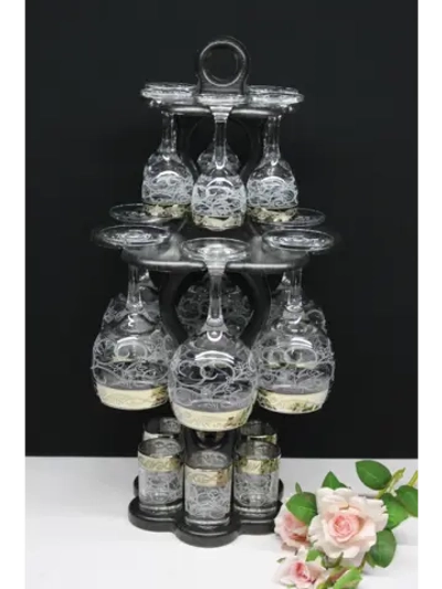 Барный набор 18 предметный с фужером