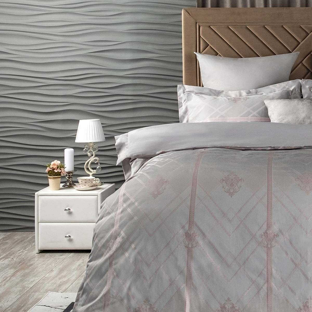 Постельное белье 2 спальное евро Arya home Royalty Harlow мятное