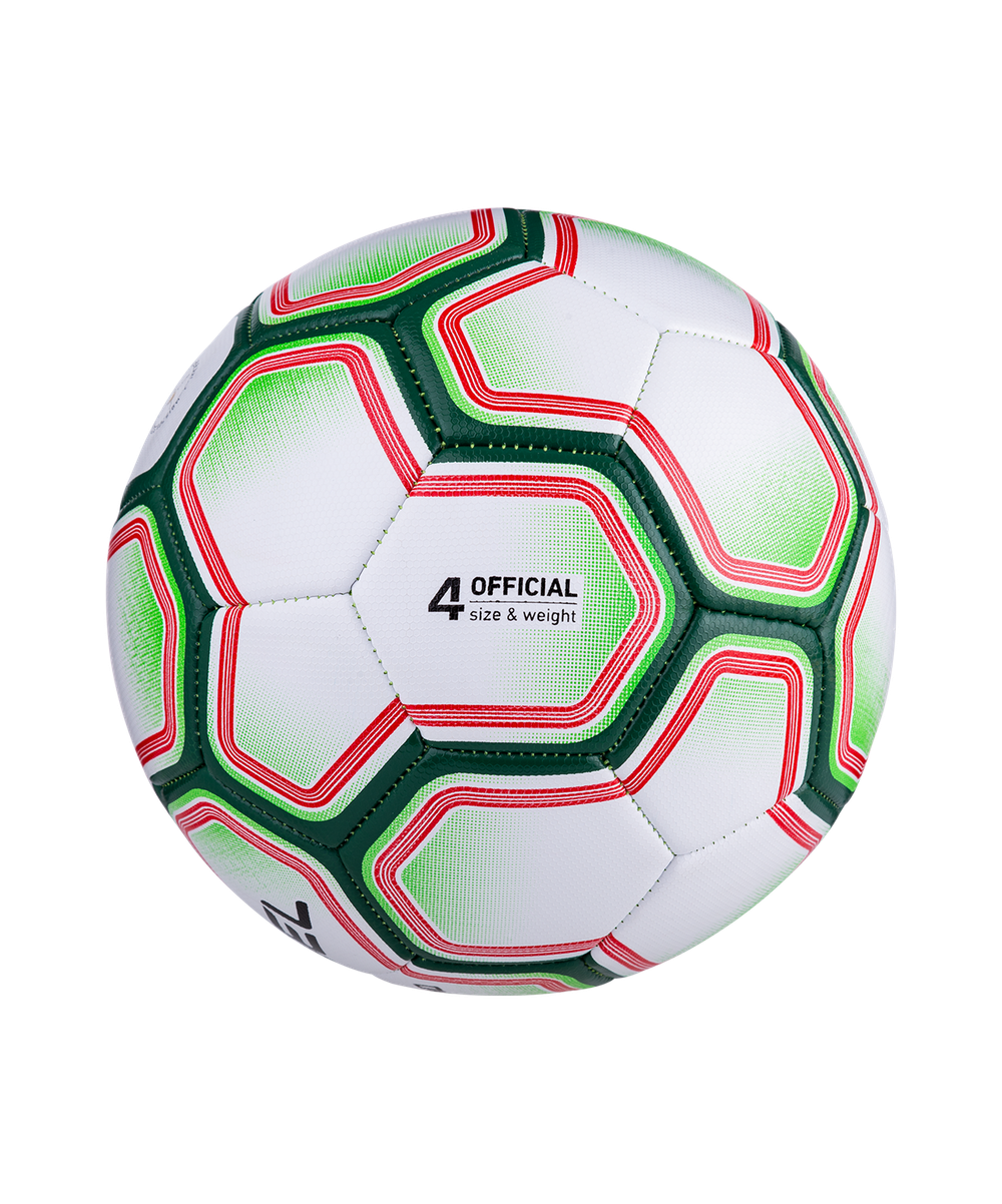 Мяч футбольный Nano №4, белый/зеленый