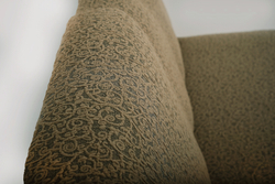 Комплект чехлов на диван и 2 кресла без оборки Жаккард, цвет Какао