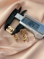 Пуговицы Шан. Золотые Лого 18 мм жемчуг/стеганая