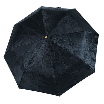 Жаккардовый женский зонт чёрный 120-D-05