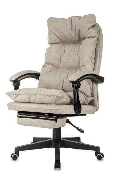 Кресло руководителя Бюрократ CH-820MSG-F бежевый 38-402 крестов. пластик подст.для ног