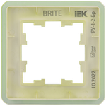 BRITE Рамка 1-местная РУ-1-2-Бр стекло эко грин RE IEK