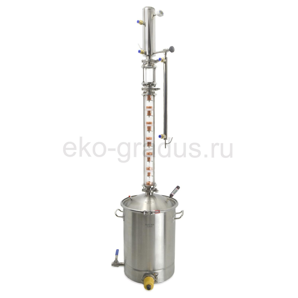 Колпачковая колонна с узлом по жидкости