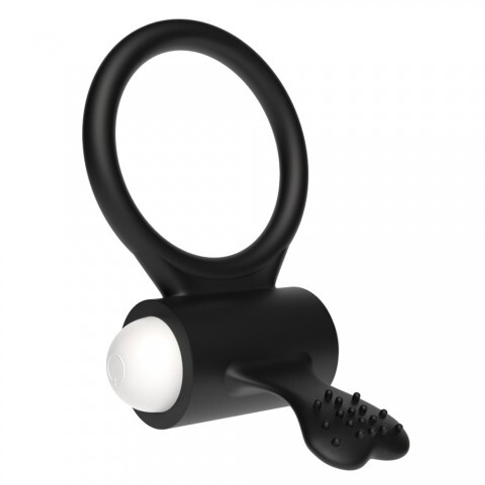 Черное виброкольцо для пениса