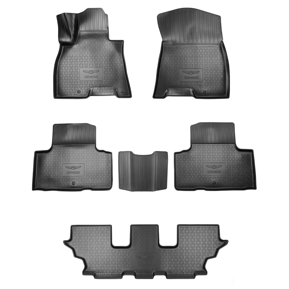 Ковры в салон Norplast для Genesis GV80 I (2020-), 7 мест, Черный, арт.NPA11-C305-451