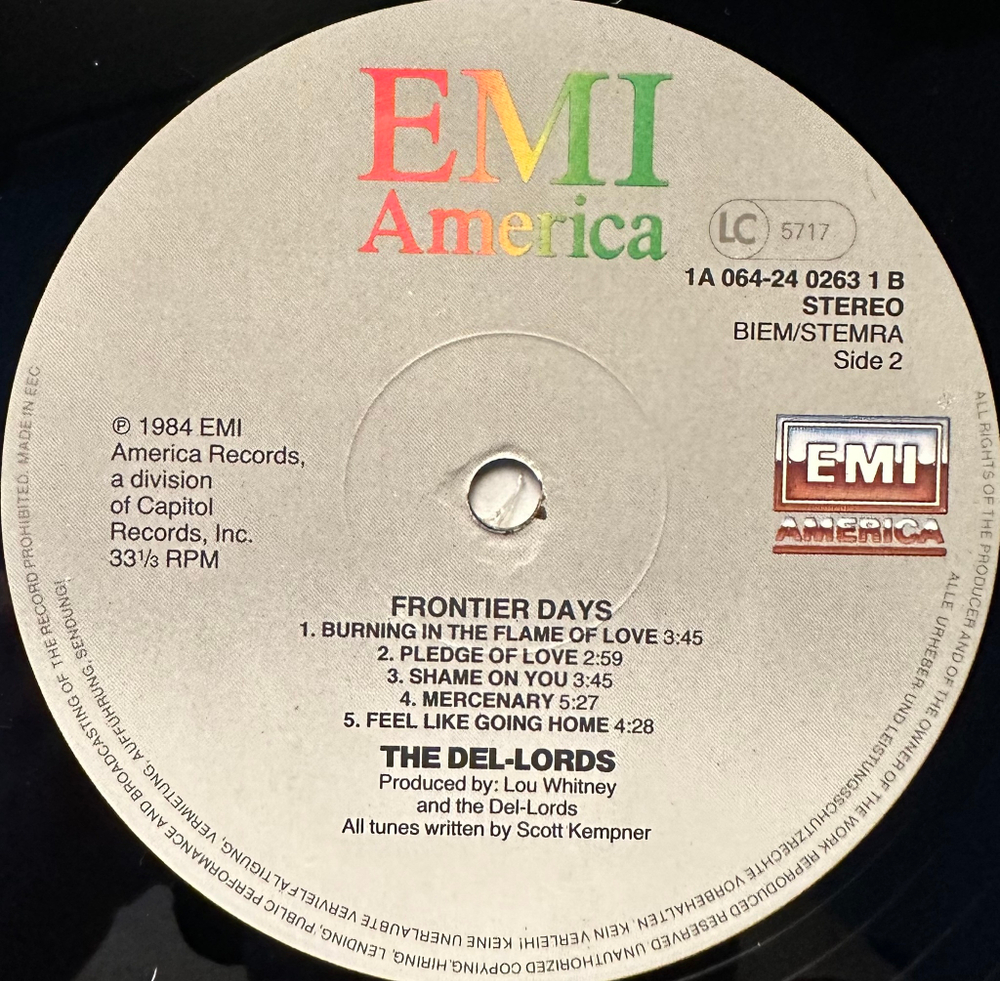 The Del-Lords - Frontier Days (Голландия 1984г.)