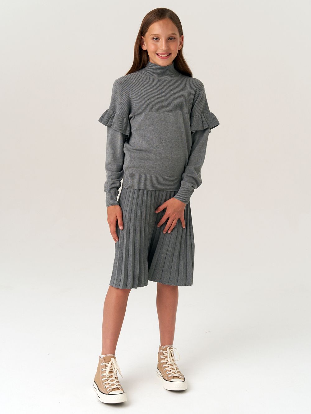 Джемпер для девочки AT244 серый