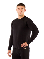 Термофутболка мужская Lasting Atar, длинный рукав, шерсть 160, черная, M