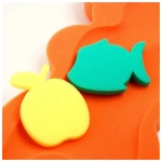 4569677 Подкладка для купания макси "Мишка", цвет желтый, персик